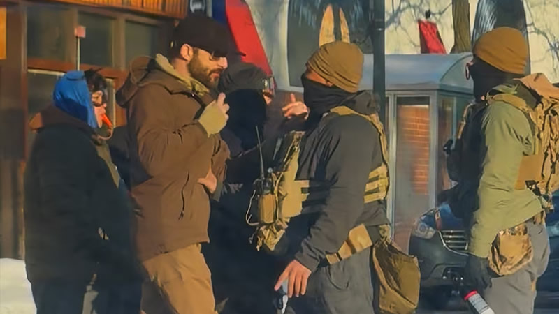 Alex Pretti confronts an ICE agent in Minnesota